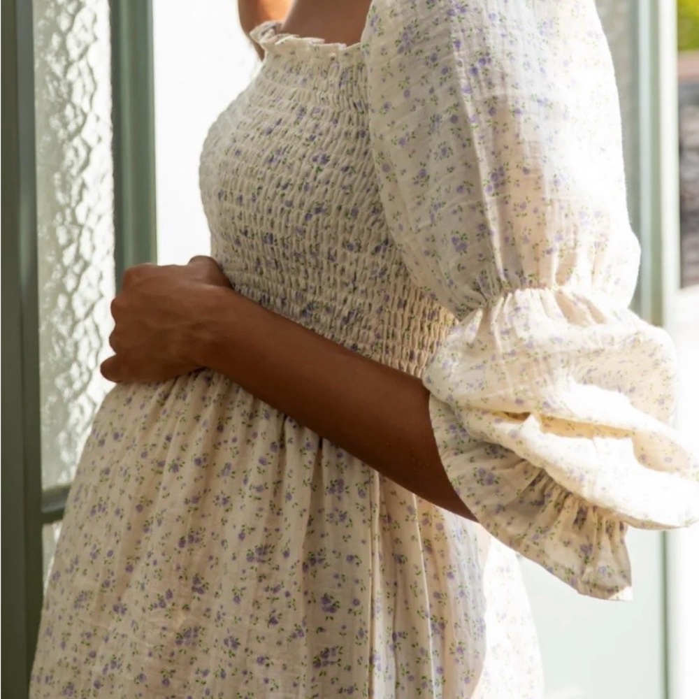 Elegant Floral Long Sleeve Dress